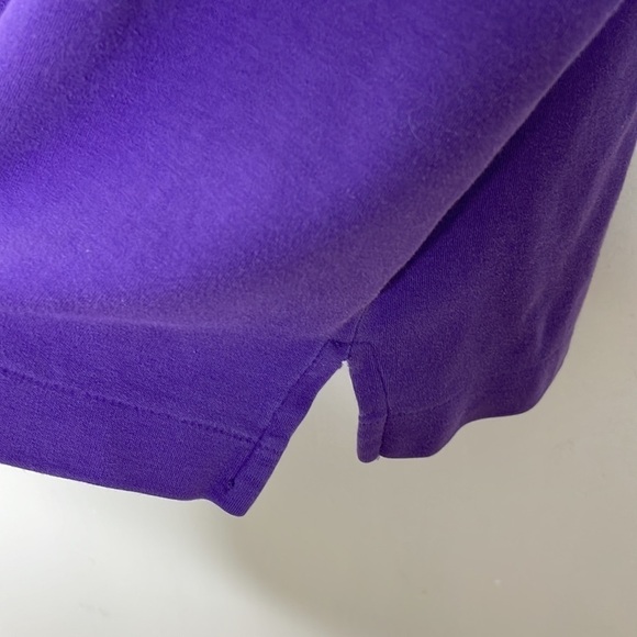 Ralph Lauren cotton saturated crest purple turtleneck - Picture 6 of 8